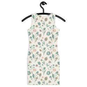 Earthy Floral Bodycon – Slim Fit Botanical - Dipaliz - Dresses - s