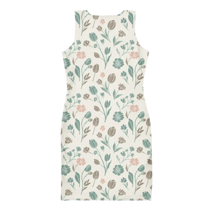 Earthy Floral Bodycon – Slim Fit Botanical - Dipaliz - Dresses - s
