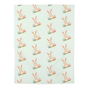 Bunny Baby Swaddle – Pastel Easter Eggs Jersey - Dipaliz - Swaddling Blankets