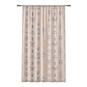 Festive Easter Bunny Curtain - Spring Window Decor - Dipaliz - Curtains