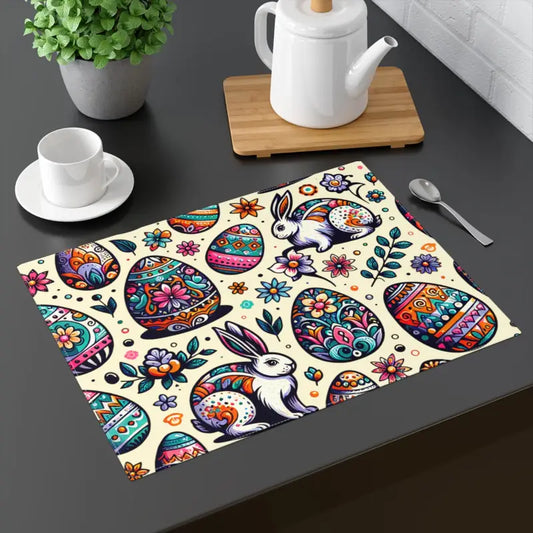 Easter Eggs Placemats for a Festive Dining Experience - 18’’ × 14’’ Home Decor