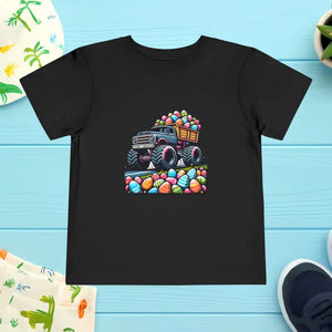 Toddler Short Sleeve Cotton Jersey Tee Easter Truck - Dipaliz - Black / 2t - Baby & Tops