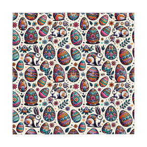 Easter Eggs Tablecloth - Vibrant Spring Dining Decor - Dipaliz - one Size / White - Tablecloths