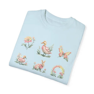 Easter Floral Wishes Unisex Tee - Bunny Kisses Spring Style - Dipaliz - T-shirts