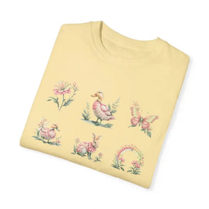 Easter Floral Wishes Unisex Tee - Bunny Kisses Spring Style - Dipaliz - T-shirts