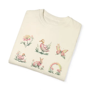 Easter Floral Wishes Unisex Tee - Bunny Kisses Spring Style - Dipaliz - T-shirts