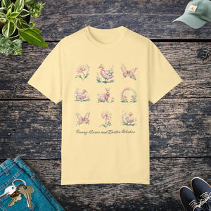 Easter Floral Wishes Unisex Tee - Bunny Kisses Spring Style - Dipaliz - Banana / s - T-shirts