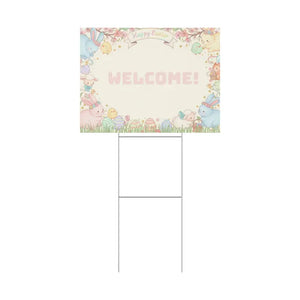 Easter Bunny Plastic Yard Sign - Egg Welcome Spring Decor - Dipaliz - Home