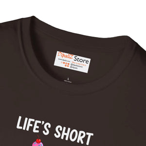 Eat Dessert First T-shirt, Life’s Short Funny Ice Cream Skeleton Tee - T-shirts