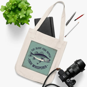 Stylish Organic Canvas Tote - Eat Fish Repeat - Dipaliz - Bags