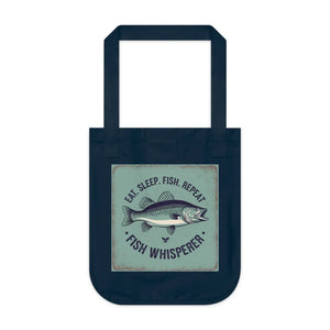 Stylish Organic Canvas Tote - Eat Fish Repeat - Dipaliz - Bags