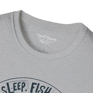 T-shirt - Eat Sleep Fish Repeat Unisex Softstyle Tee - Dipaliz