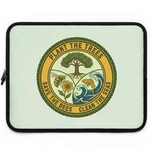 Eco Badge Laptop Sleeve - Neoprene Protective Case - Dipaliz - Sleeves