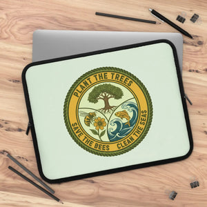 Eco Badge Laptop Sleeve - Neoprene Protective Case - Dipaliz - Sleeves