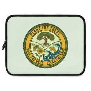 Eco Badge Laptop Sleeve - Neoprene Protective Case - Dipaliz - Sleeves
