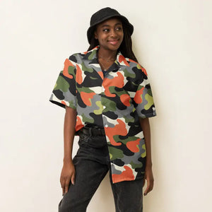 Unisex Camo Button Shirt - Summer Statement Style - Dipaliz - Shirts