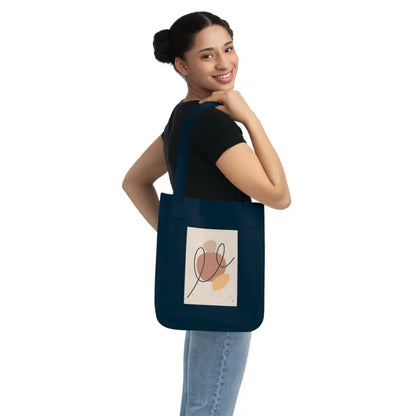 Eco-chic Canvas Tote: Stylish & Sustainable Shopping Essential - one Size / Navy Bags