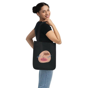 Canvas Tote Bag - Bold Sustainable Statement Piece - Dipaliz - one Size / Black - Bags