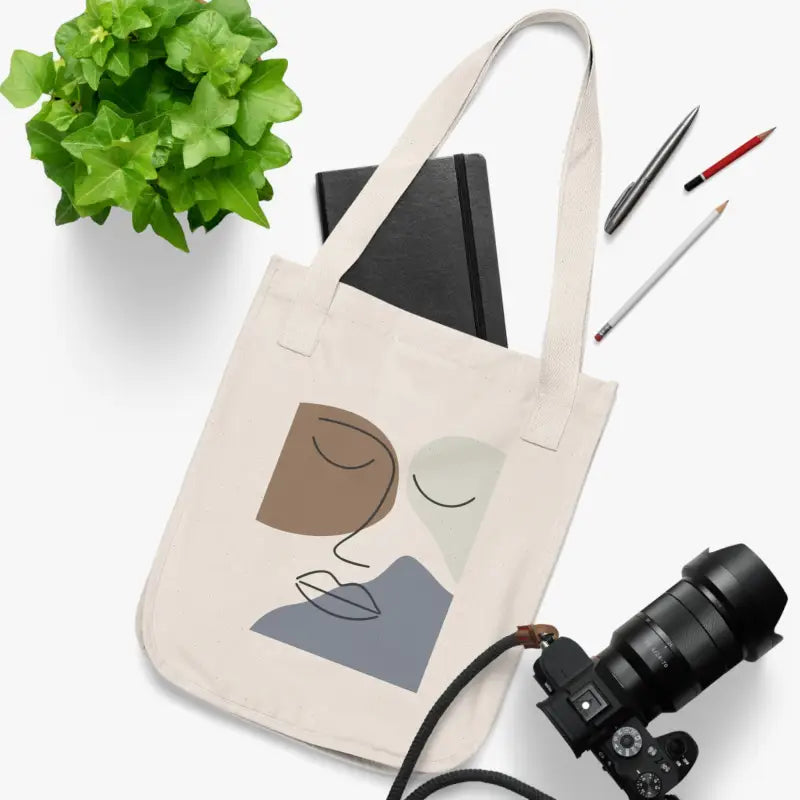 Eco-chic Canvas Tote: Trendsetter’s Must-have Accessory - one Size / Natural Bags