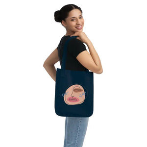 Canvas Tote Bag - Bold Sustainable Statement Piece - Dipaliz - one Size / Navy - Bags