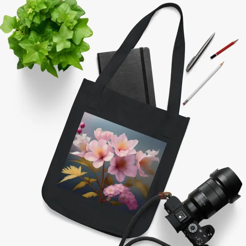 Eco-chic Canvas Tote Bag: Stylish & Sustainable Fashion - one Size / Black Bags