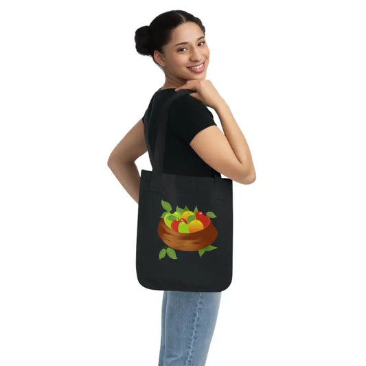 Eco-chic Canvas Tote Bag for Trendsetting Fashionistas - one Size / Black Bags