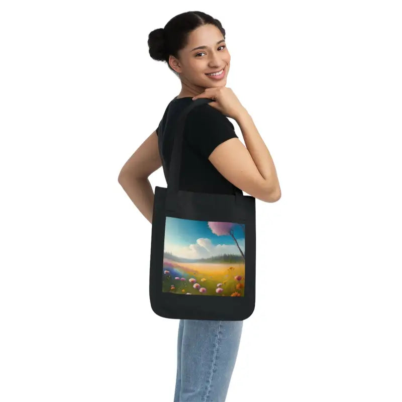 Eco-chic Canvas Tote Bag: Stylish & Sustainable Carry-all - one Size / Black Bags