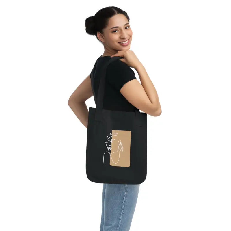 Eco-chic Canvas Tote Bag: Style Meets Sustainability - one Size / Black Bags