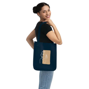 Canvas Tote Bag - Abstract Woman Design Eco Friendly - Dipaliz - one Size / Navy - Bags