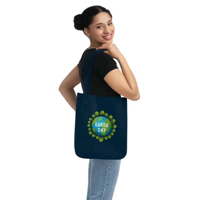 Eco-chic Organic Canvas Tote for Style & Sustainability - one Size / Navy Bags