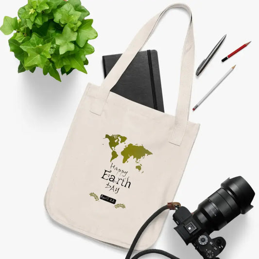 Eco Chic Canvas Tote: Perfect for Earth Day Style - one Size / Natural Bags