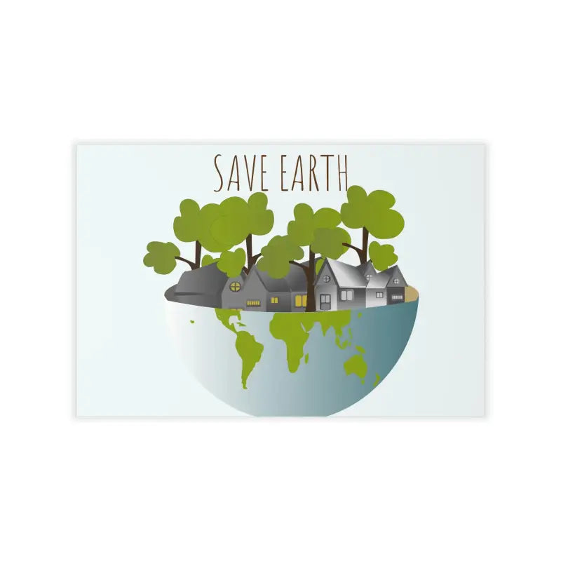 Transform your Space with Eco-chic Earth Wall Decals - 18″ × 12″ Decal