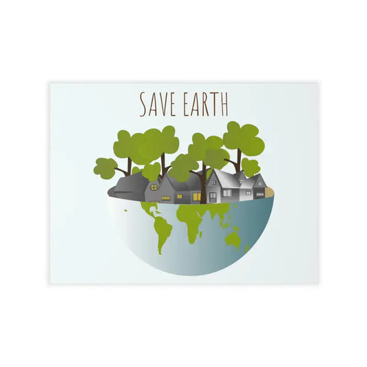 Transform your Space with Eco-chic Earth Wall Decals - 24″ × 18″ Decal