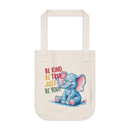 Eco-chic Elephant Canvas Tote: be Kind True just You! - Bags