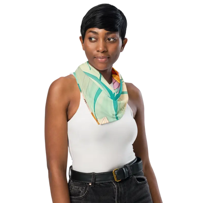 Unisex Style: Dazzle in Eco-chic Pastel Floral Bandana - and Scarves