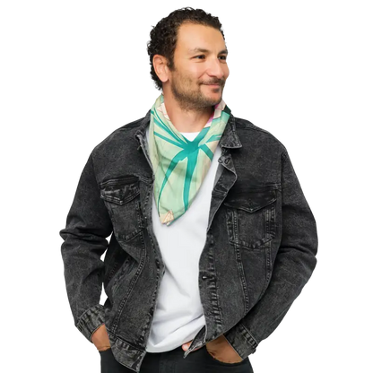 Unisex Style: Dazzle in Eco-chic Pastel Floral Bandana - and Scarves