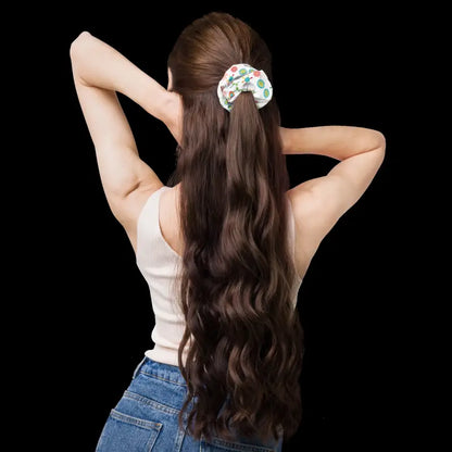 Eco-chic Floral Scrunchie: Elevate your Style with Sustainability