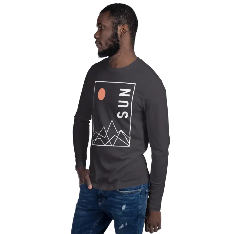 Eco-chic Long Sleeve Fitted Tee: Stand out in Style - T-shirt