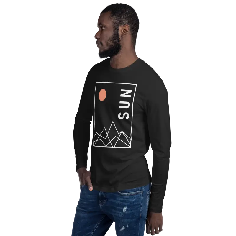 Eco-chic Long Sleeve Fitted Tee: Stand out in Style - T-shirt