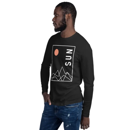 Eco-chic Long Sleeve Fitted Tee: Stand out in Style - T-shirt