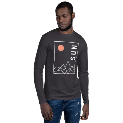 Eco-chic Long Sleeve Fitted Tee: Stand out in Style - Heavy Metal / s T-shirt