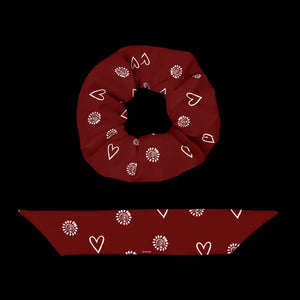 Maroon Recycled Scrunchie - Eco Chic Hair Accessory - Dipaliz - Ponytail Holders