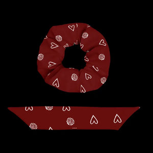 Maroon Recycled Scrunchie - Eco Chic Hair Accessory - Dipaliz - Ponytail Holders