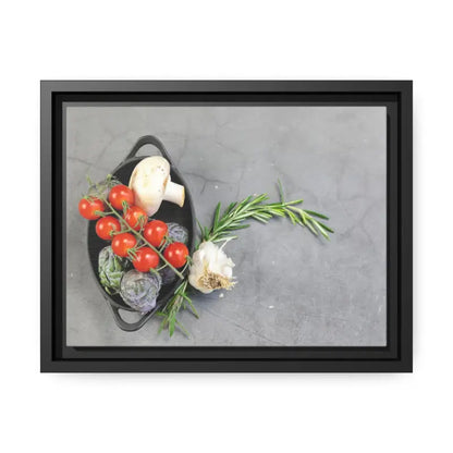 Eco Chic Matte Canvas: Fresh Veggies in a Sleek Black Frame - 12’’ x 9’’ (horizontal) / 1.25’’ Canvas