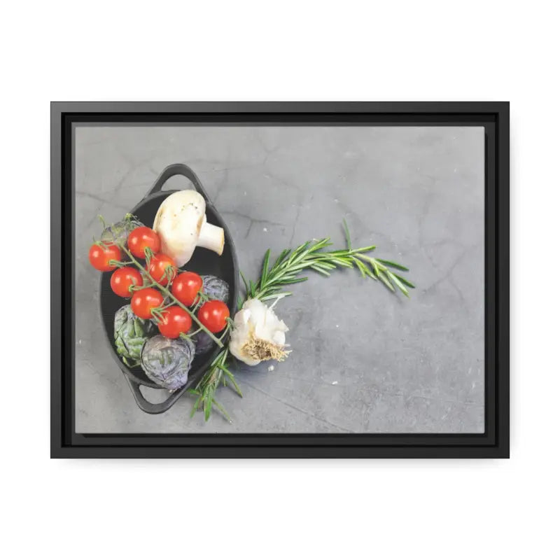 Eco Chic Matte Canvas: Fresh Veggies in a Sleek Black Frame - 16″ x 12″ (horizontal) / 1.25’’ Canvas