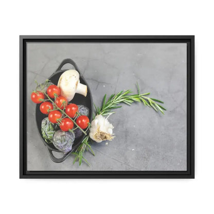 Eco Chic Matte Canvas: Fresh Veggies in a Sleek Black Frame - 20″ x 16″ (horizontal) / 1.25’’ Canvas