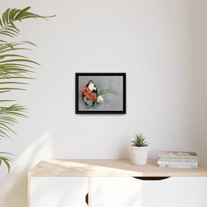 Eco Chic Matte Canvas: Fresh Veggies in a Sleek Black Frame - Canvas