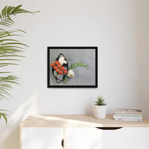 Fresh Vegetables Matte Canvas Black Frame Wall Art - Dipaliz - Posters Prints & Visual Artwork