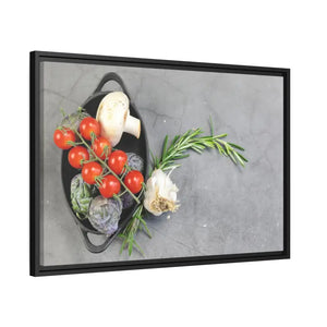 Fresh Vegetables Matte Canvas Black Frame Wall Art - Dipaliz - Posters Prints & Visual Artwork