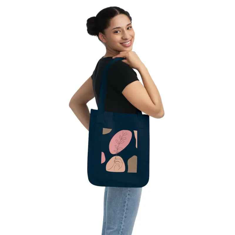 Eco Chic Organic Canvas Tote: Style Meets Sustainability - one Size / Navy Bags